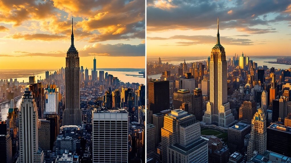 skyline view comparison nyc
